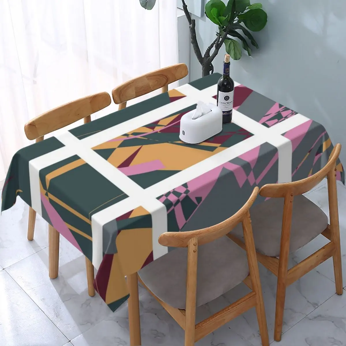 Puzzle One Rectangular Table Cloth Living Room Table Cover Mat