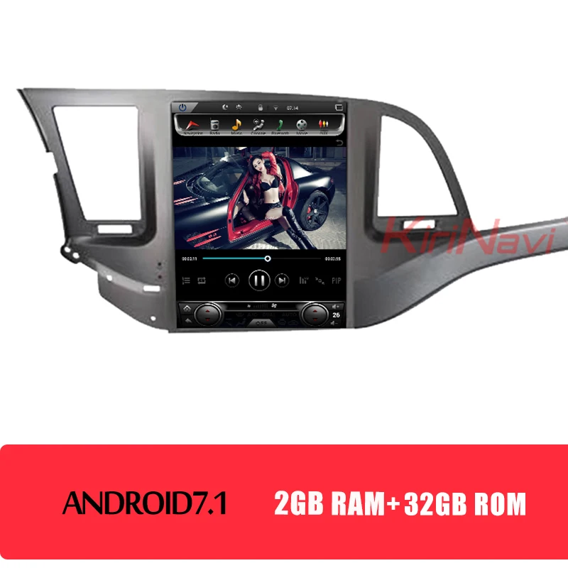 KiriNavi вертикальный экран Tesla style 10,4 ''Android 8,1 автомобильный Dvd мультимедийный плеер для hyundai Elantra радио Automotivo 4G - Цвет: Android Car Radio