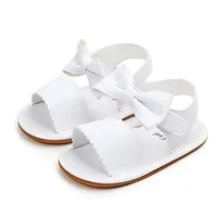 0-18 Months Baby Girls Sandals Big Rosette Baby Girls Shoes Cute Bow Tie Sweet Princess Soft Toddler Shoe Casual Newborn Sandals 4