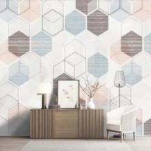 Пользовательские Настенные обои 3D в скандинавском стиле простые абстрактные линии геометрический ТВ фон настенная живопись обои декоративная картина