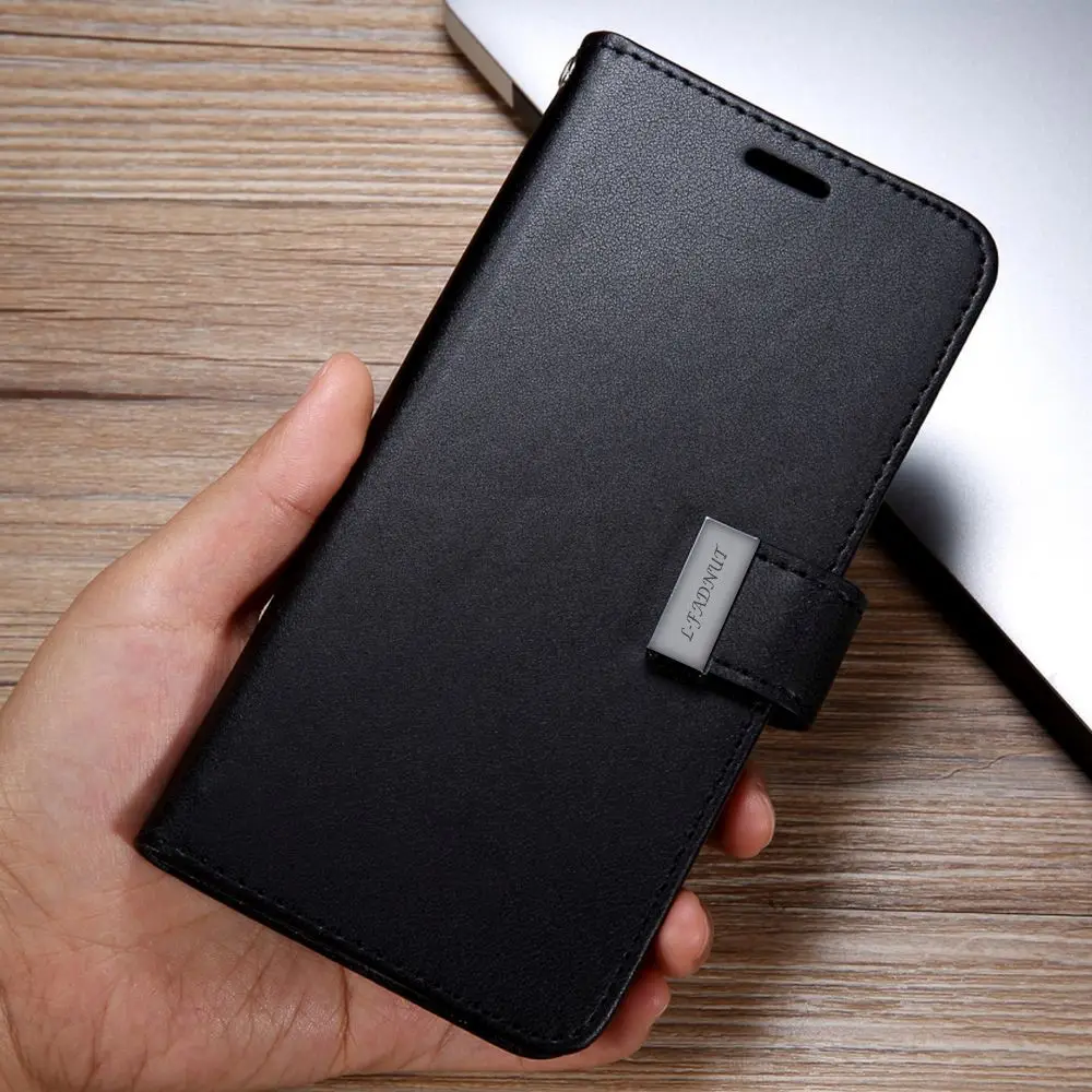 L-FADNUT бумажник чехол для телефона для huawei P30 Pro P20 P10 P9 P8 Lite Чехол-книжка из искусственной кожи чехол для huawei Коврики 20 Pro P Smart Funda - Цвет: Black