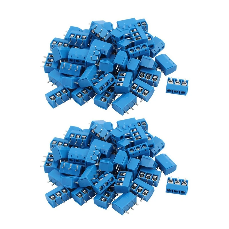 

Hot 100PCS Blue ABS 5.08mm 3 Pin Connect Terminal Screw Terminal Connector KF301-3P & KF301-2P