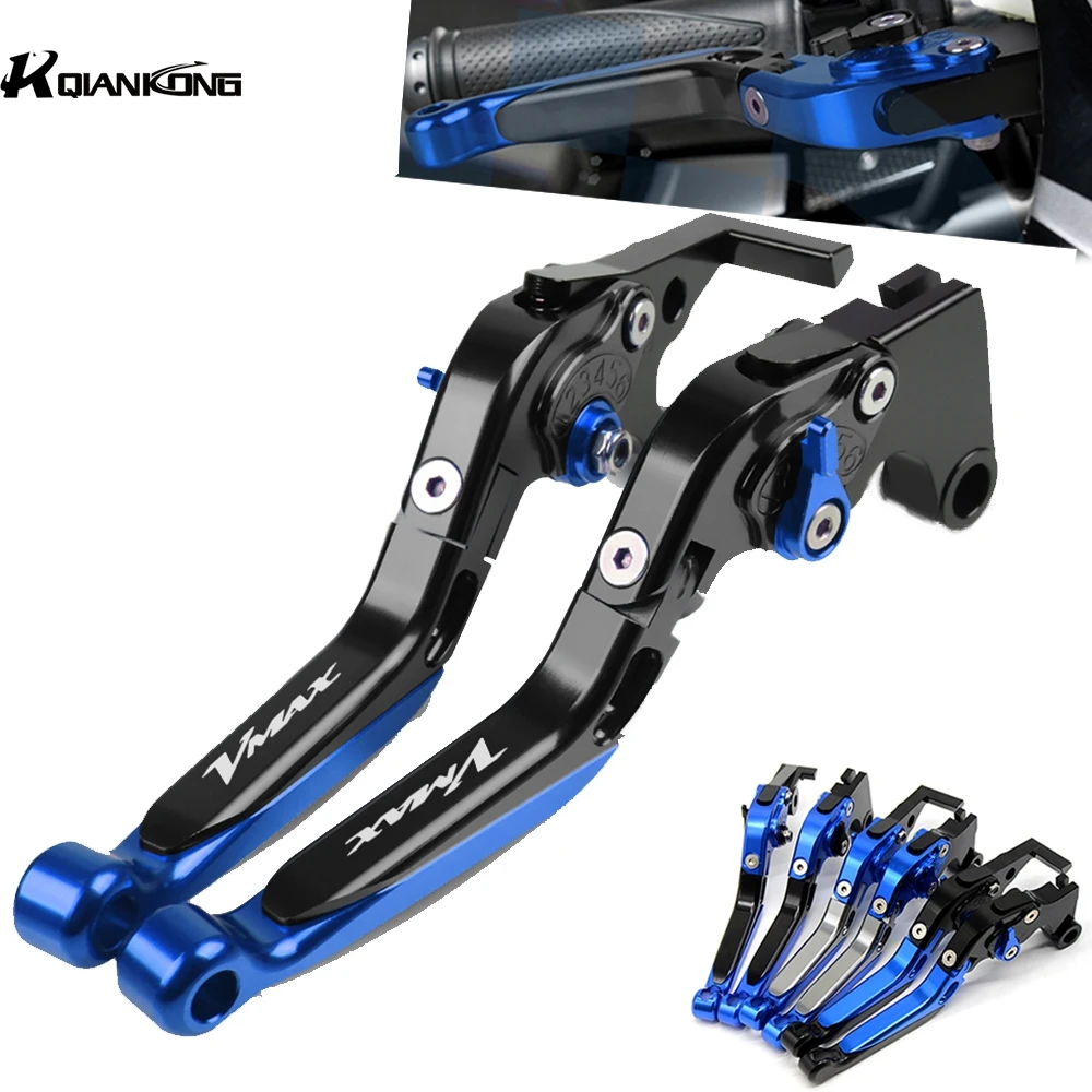 

With V-MAX logo Brake Handle CNC Adjustable Motorcycle Clutch Brake Lever Handle For Yamaha V-MAX 1990-2007 2006 2005 2004 2003