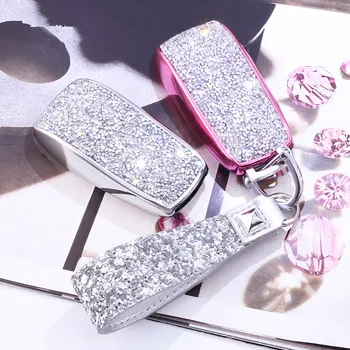 

Fashion Luxury Diamond Crystal Shining Car Key Case Cover Shell Fit Mercedes Benz C Class C260L S E Class E200L E300L GLC A200