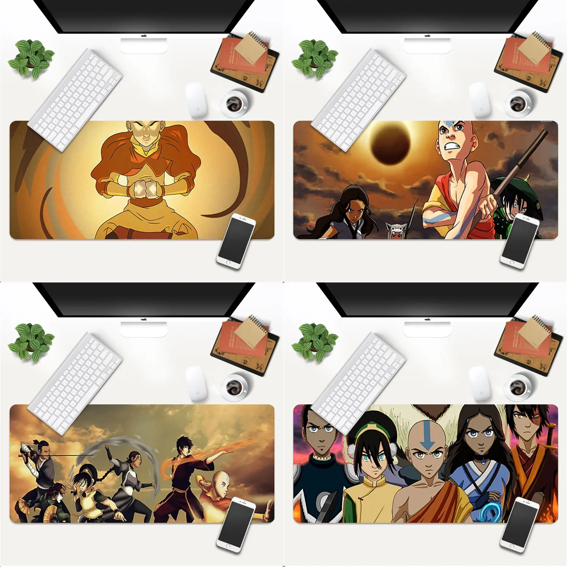 Аватар Последний Airbender уникальный настольный коврик игровой для мыши большой Deak