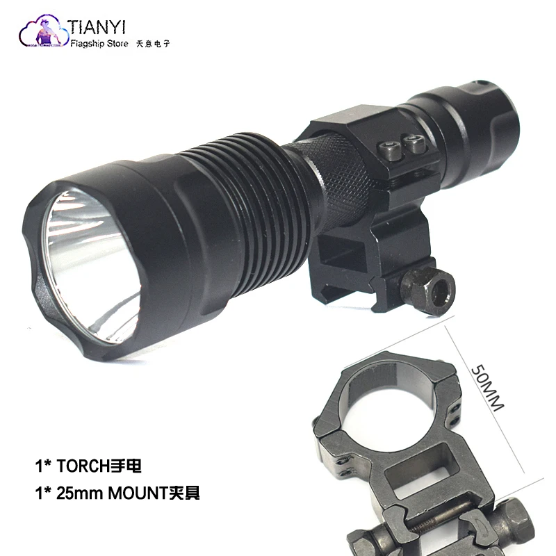 

Activefire luminus sst40 led Tactical Flashlight in gun mount 9000LM LED Flashlight, LED Torch IP68 Waterproof 18650 flashlight