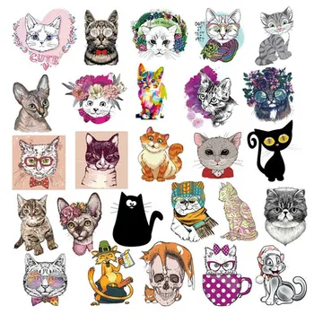 

50 Pcs/lot Cute Cat Style Kitten Stickers For Computer Pad Phone Laptop Skateboard Fridge Bicycle Pvc Waterproof Decal Sticker