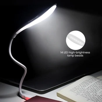 

SUNYIMA 5PC LED Lamp， Touch Dimming(Three-Speed Adjustable),Flexible USB LED Eye Protection Reading Light