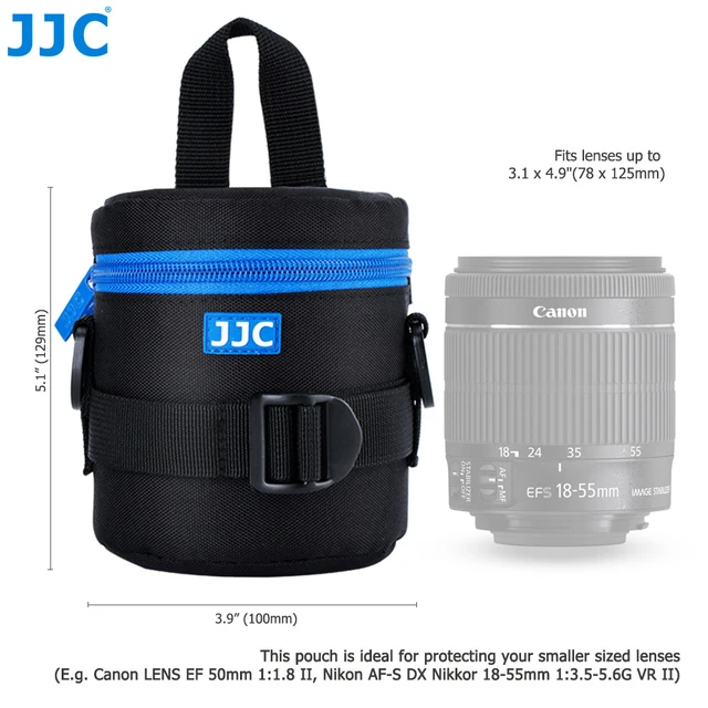 JJC Luxury Camera Lens Bag Pouch Case for Canon Lens Nikon Sony Olympus Fuji DSLR Photography Accessories Shoulder Bag Backpack DLP1II