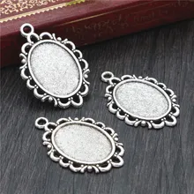 8 шт. 13x18 мм Внутренний размер античное серебро простой стиль Камея Кабошон основа Установка Подвески ожерелье Фурнитура(D4-21