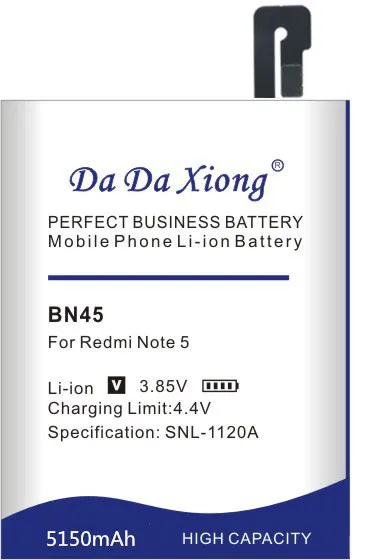 Аккумулятор BN45 5150 мАч для Xiaomi Redmi Note 5 Hongmi Note 5 сменный литий-ионный аккумулятор