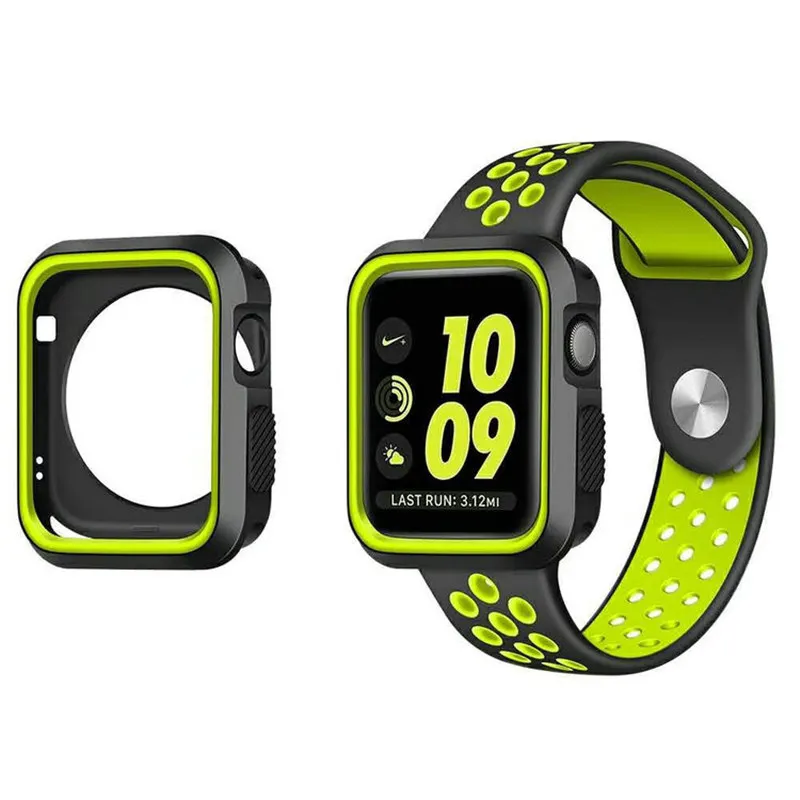 Силиконовый бампер для Apple Watch 5 Чехол 44 мм 40 мм iWatch чехол 42 мм/38 мм мягкий защитный чехол Apple watch 4 3 2 1 Аксессуары 44