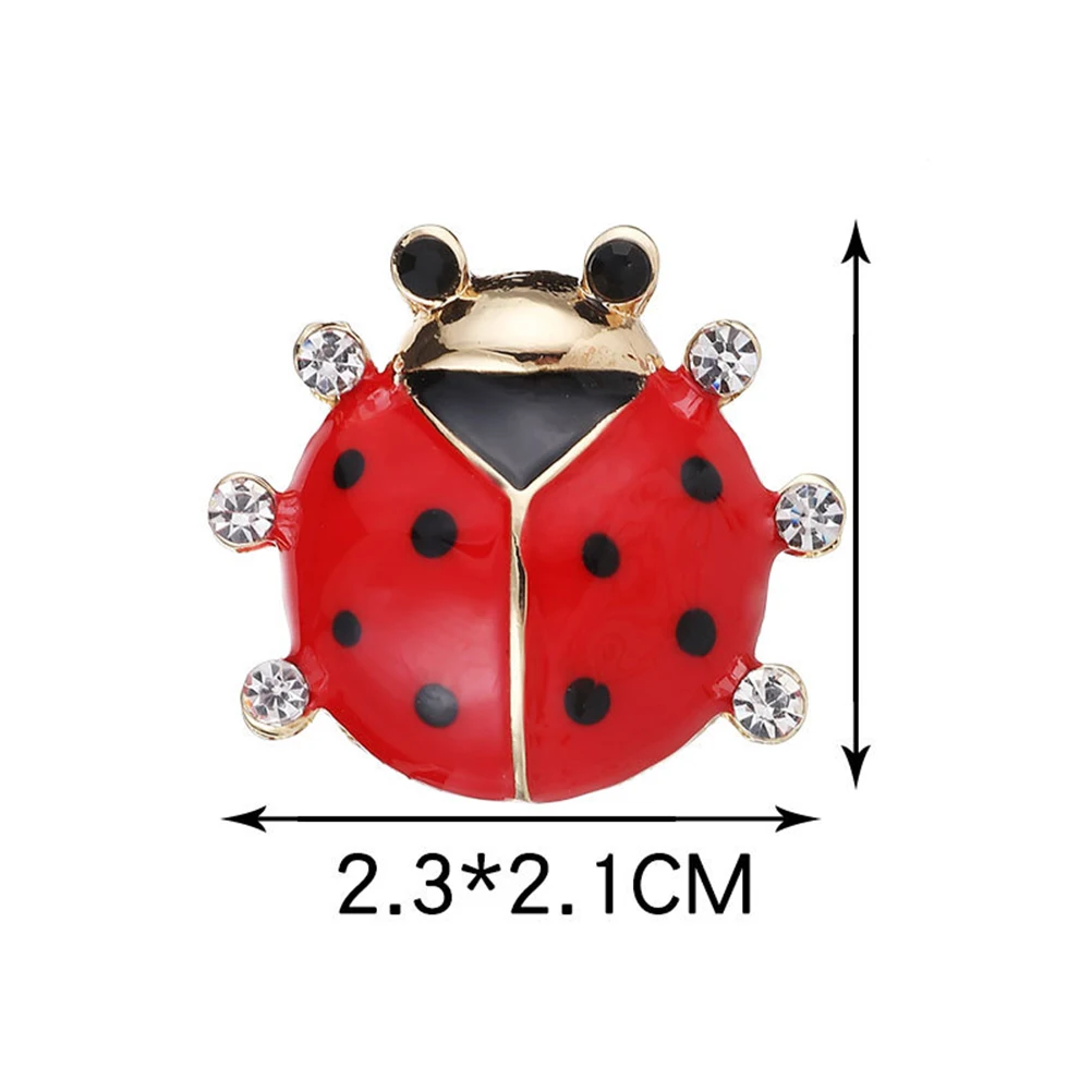 2 шт. брошь нежная Coccinella Septempunctata креативная прочная из сплава на грудь для женщин