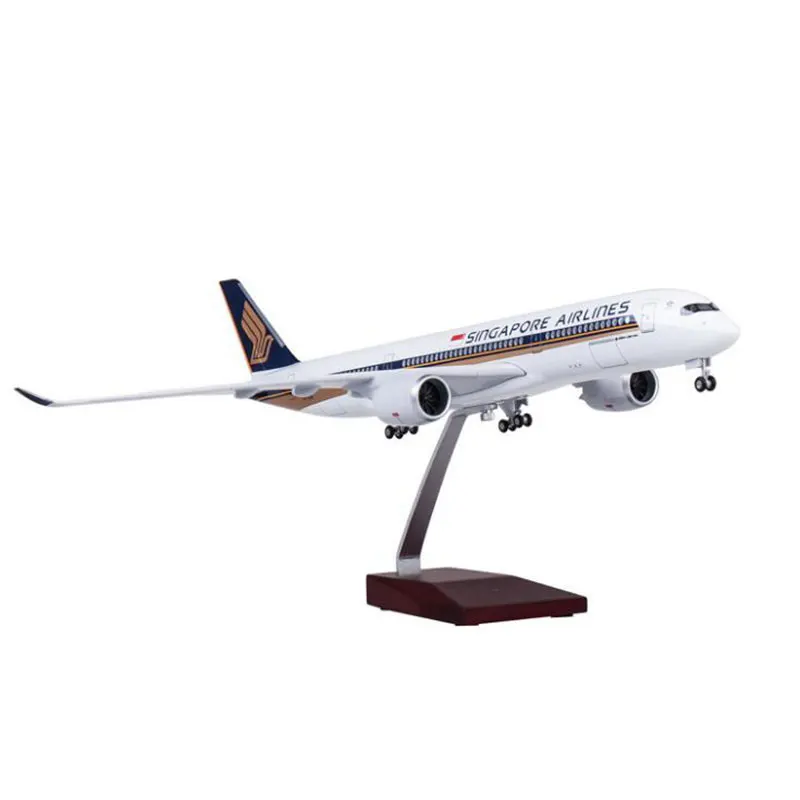 1/142 весы Airbus A350 47 см самолет Сингапур Авиакомпания Модель W светильник и колесо литье под давлением пластиковые смолы самолет Коллекция украшения