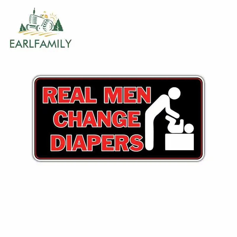 EARLFAMILY 13 см x 6 5 для мужчин Сменные подгузники папы и ребенка изящная наклейка