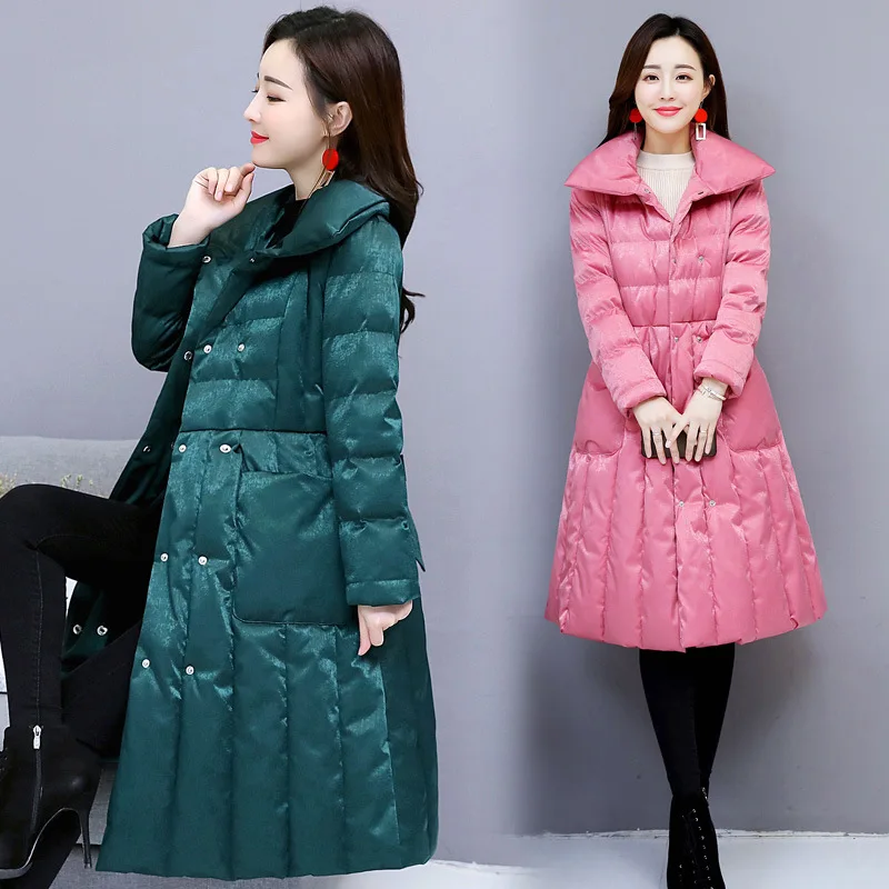 

Cotton-padded Clothes/Cotton Coat 2018 Winter Comfortable Long Sleeve Women's Long Thick Warm Fashion Simple Versatile