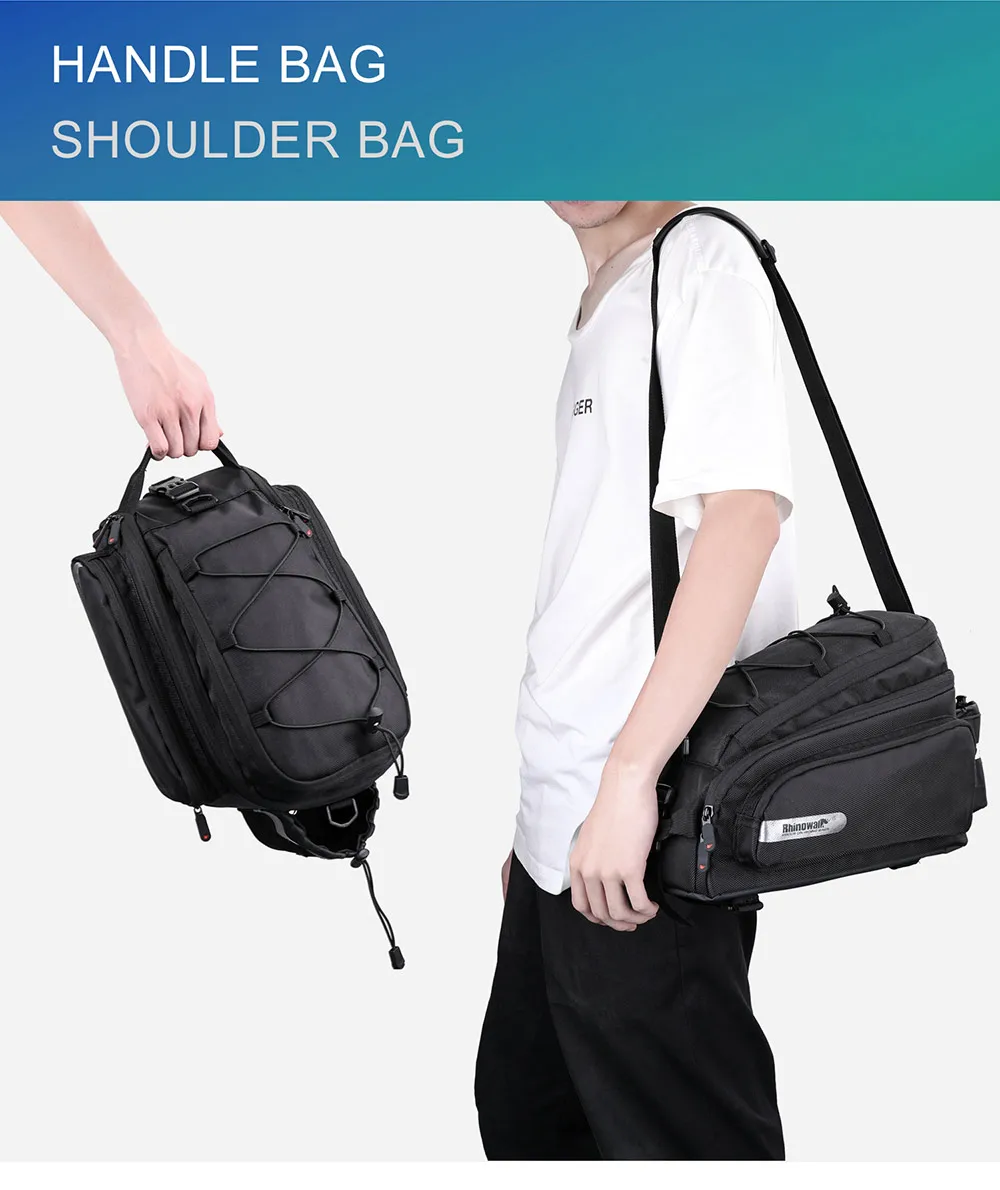 Rhinowalk 12L MTB Bicycle Luggage Rack Bag Waterproof Cycling Saddle Rack Trunk Bags 12L Camera Bicycle Accessories (6)