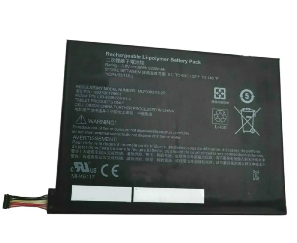 MH46117 3.8V 35Wh 9220mAh Battery for HP Pavilion X2 10-K020NR 10-K010NR 789609-001 C1-Z1-c17 MLP3383115-2 Tablet Pad | Мобильные