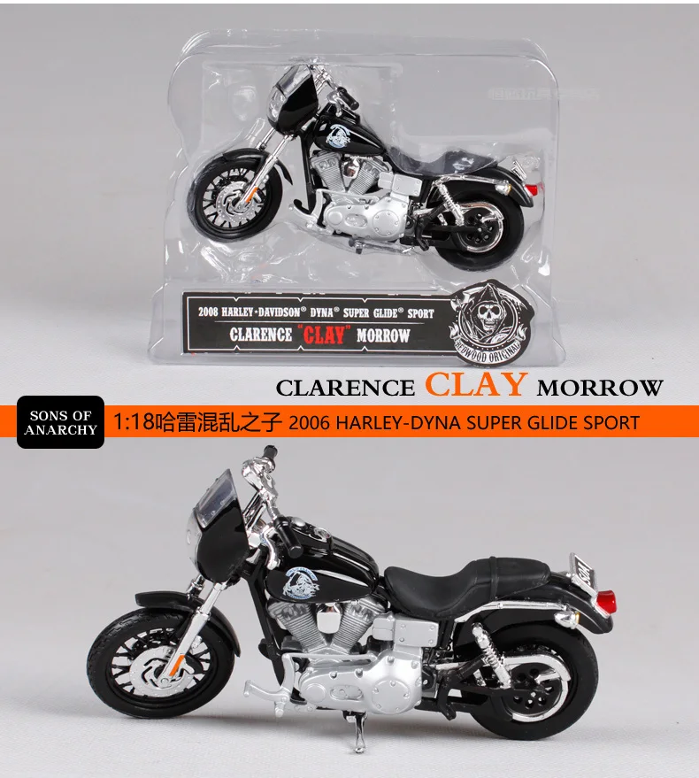 Maisto 1:18 Harley Davidson SONS OF ANARCHY мотоциклетные металлические модельные игрушки для детей подарок на день рождения Коллекция игрушек