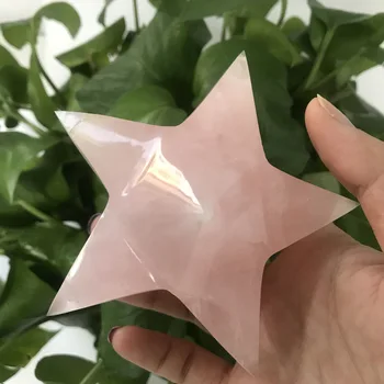 

Customizable Size Natural Rose quartz Crystal Carving Merkaba Star Gift Decoration TP