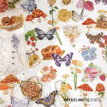 

30PCS/ Vintage Scrapbooking Stickers Aesthetic Alice Mushroom Butterfly Strawberry Food Notebook Diary Bullet Journal Stationery