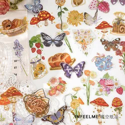 30PCS/ Vintage Scrapbooking Stickers Aesthetic Alice Mushroom Butterfly Strawberry Food Notebook Diary Bullet Journal Stationery