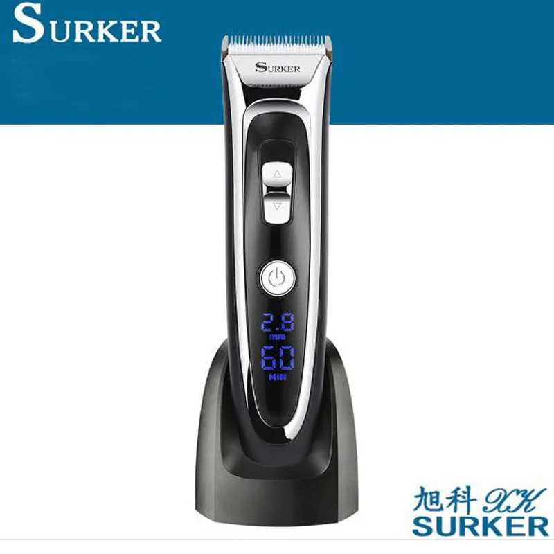 Surker электрический триммер SK-RFC-668b цифровой ЖК-керамический нож машинка для