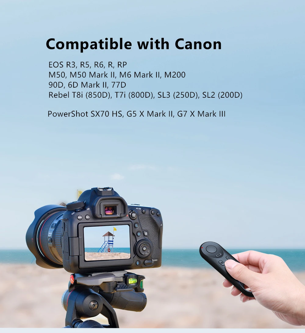 Controle Remoto sem Fio Bluetooth Liberação do Obturador Eos r7 r5 r3 rp 850d 6dii 90d 77d 800d 200d M200 Substituir Canon-br-e1 - Image 2