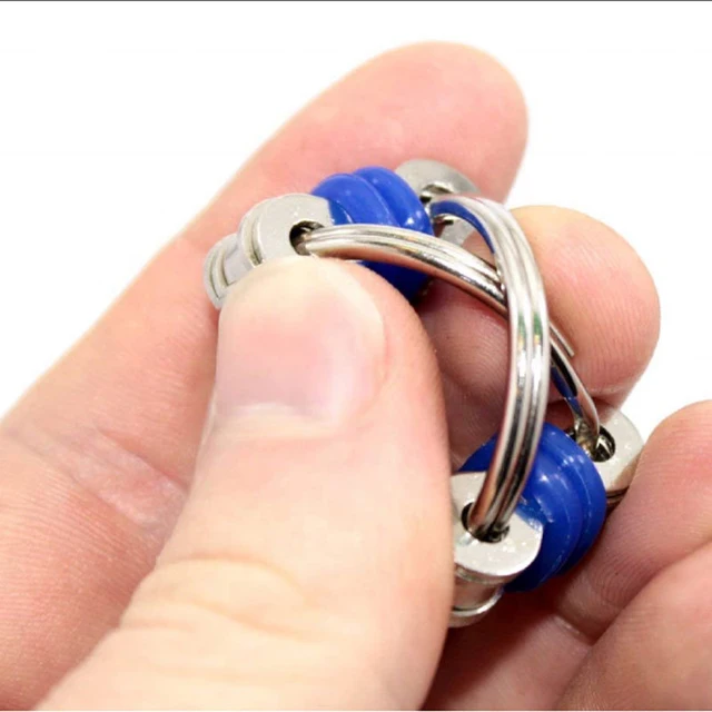 New Metal Puzzle Chain Fidget Toy for Autism Chain Fidget Toy Stress Relieve ADHD Top Puzzles Hand Spinner Key Ring Sensory Toys 3