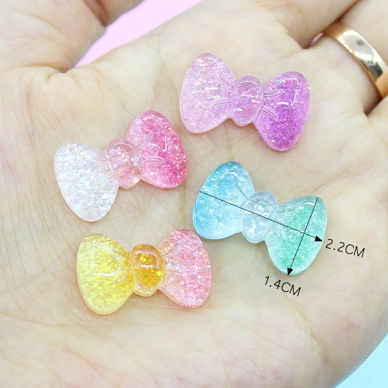 Resin Bows 10-40 шт сердце/звезда/бант/корона плоское заднее плоское украшение из смолы Искусство DIY ремесло поставки телефон нашивка в виде ракушки орнамент Дети аксессуары для волос - Color: Resin Bows