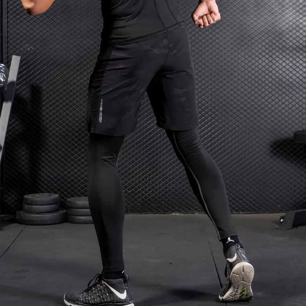 FANNAI Running Zipper Shorts Men Training Gym Sport Shorts Marathon Quick Dry Fitness Plus Running jogging Short Pants Workout