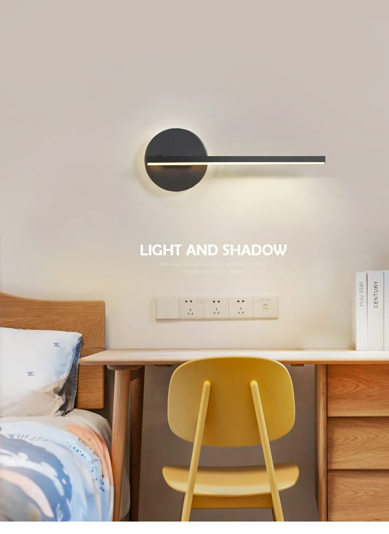 北欧壁灯-卧室简约现代led灯具创意个性客厅书房墙壁过道墙床头灯-tmall_01