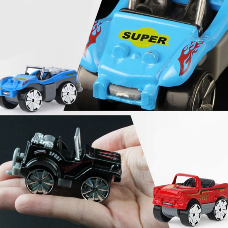 Для маленьких мальчиков и девочек 1: 64 Auminum внедорожный автомобиль, модель автомобиля, литая под давлением, пластиковые игрушки, комплекты автомобилей для детей