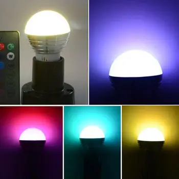

85- 265V 3W E27 LED Light Bulb Color Changing Magic Lamp Bulb with Remote Control for Home Decoration Stage Bar KTV Party