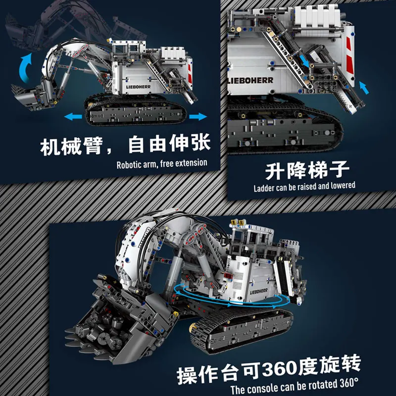 Technic series 13130 Liebherrs Terex RH400 экскаватор R 9800 модель автомобиля строительные блоки кирпичи 42100 игрушки подарки