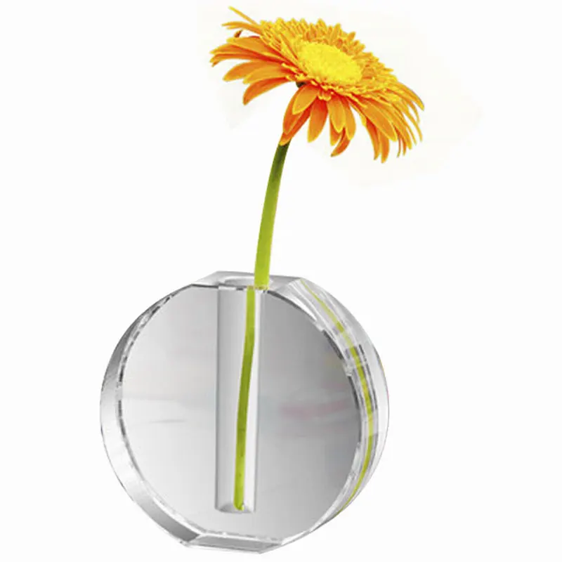 European Crystal Glass Small Vase, Fresh Tabletop Ornaments, Flower Plant, Transparent Bottle, Modern Home Decor Accessories 3