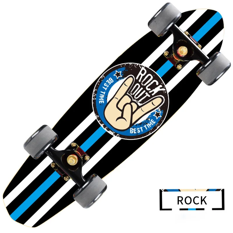 27''-maple-penny-board-large-cruiser-skateboard-flash-wheel-sport-fish-board-complete-assembled-ready-to-ride-adult-banana-board