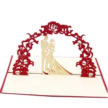 3D лазерная резка свадебное приглашение из бумаги поздравительная карта «kirigami» Заказные открытки подарки