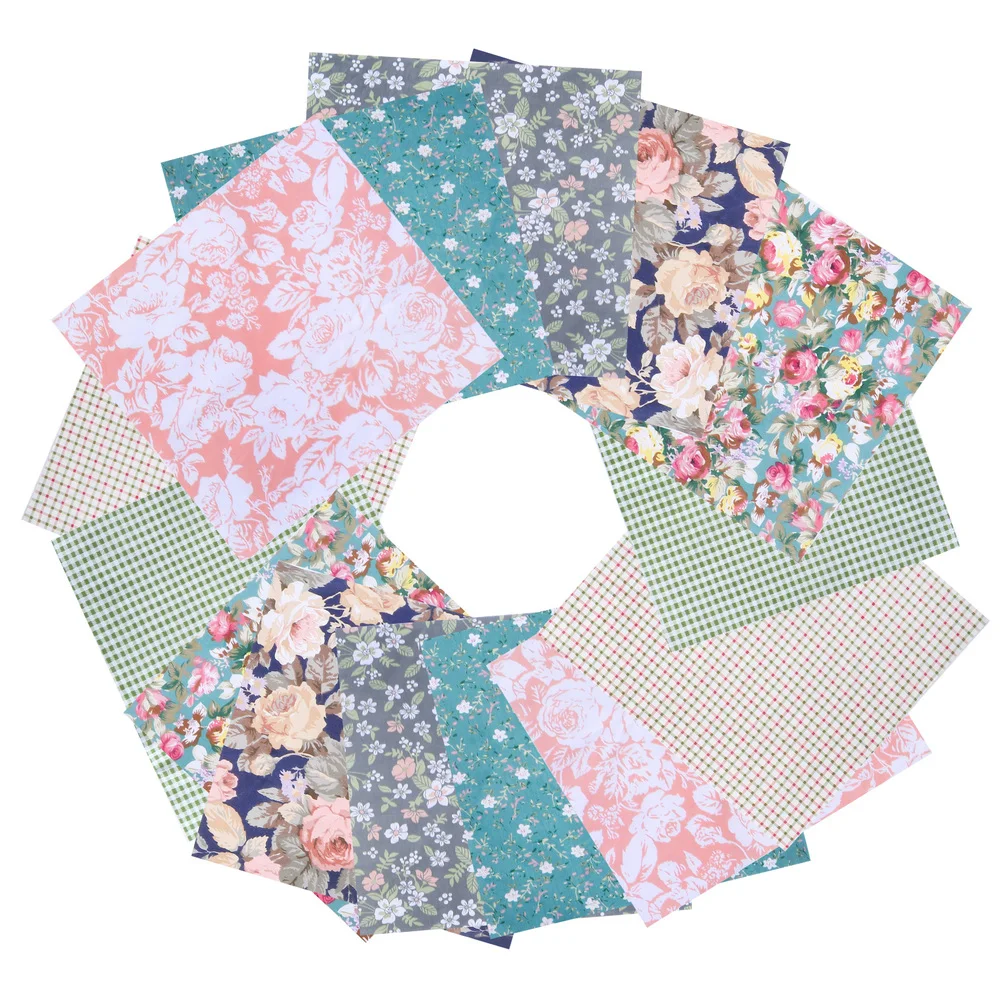 14pcs Hawaiian Theme Patchwork Cloth DIY Sewing Patch (Assorted Color) | Дом и сад