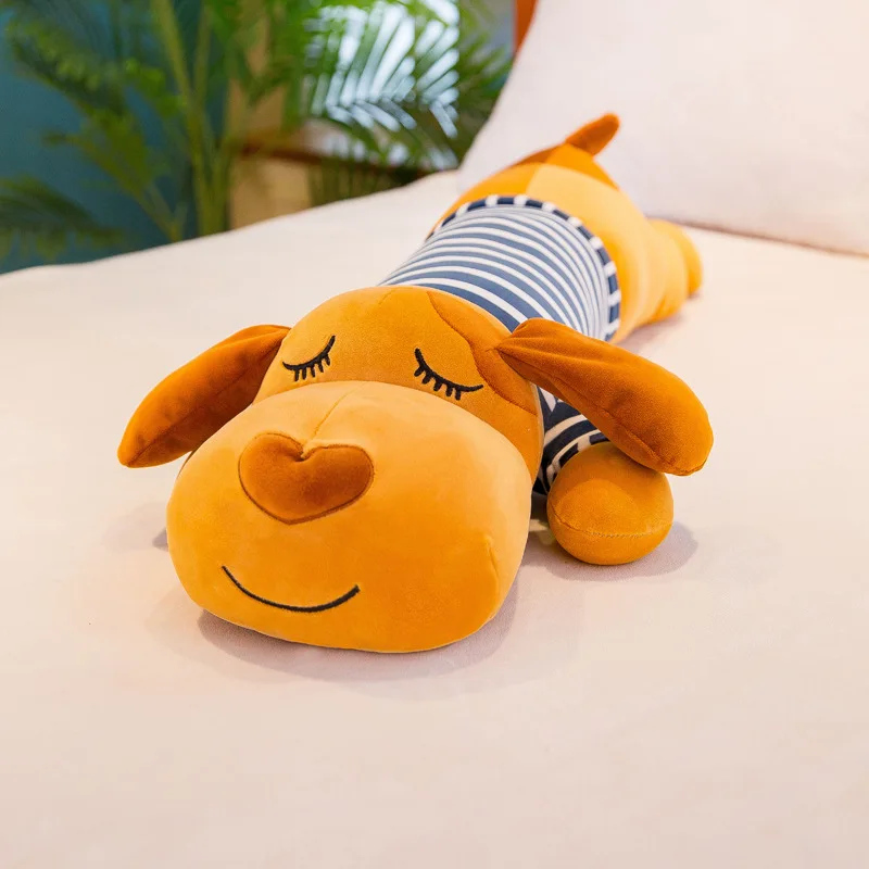 Милая подушка для собаки, мягкая плюшевая игрушка, куклы, декоративные подушки для кровати, длинная подушка для путешествий, спинка, подушка для тела животного - Цвет: Черный