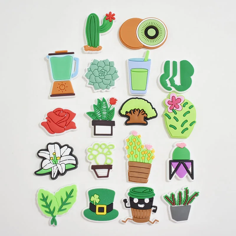 Crocses Charms  Environmental Protection Series PVC Flexible Glue Removable Shoe Ornament Shoe Buckle Decorative Buckle