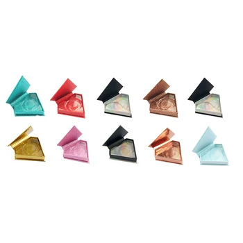 

10Pcs Eyelash Decoration Box Fake 3D Mink Lashes Boxes Faux Cils Strip Diamond Magnetic Case Empty
