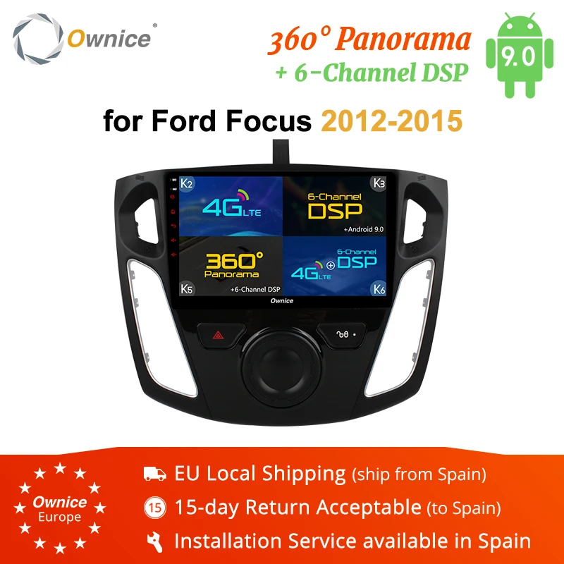 Ownice K3 K5 K6 Android 9 0 автомобильный Радио плеер GPS для ford focus 3 2012 2013 2014 2015 Восьмиядерный 2