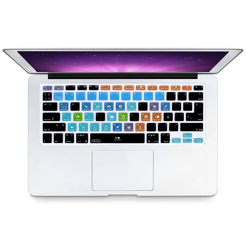 HRH Spanish Avid Pro Tools premium Pro CC ярлыки силиконовая клавиатура кожи для Macbook Air 13 ''Pro 13'' 15 ''17'' с retina - Цвет: FL Studio Fruity Loo