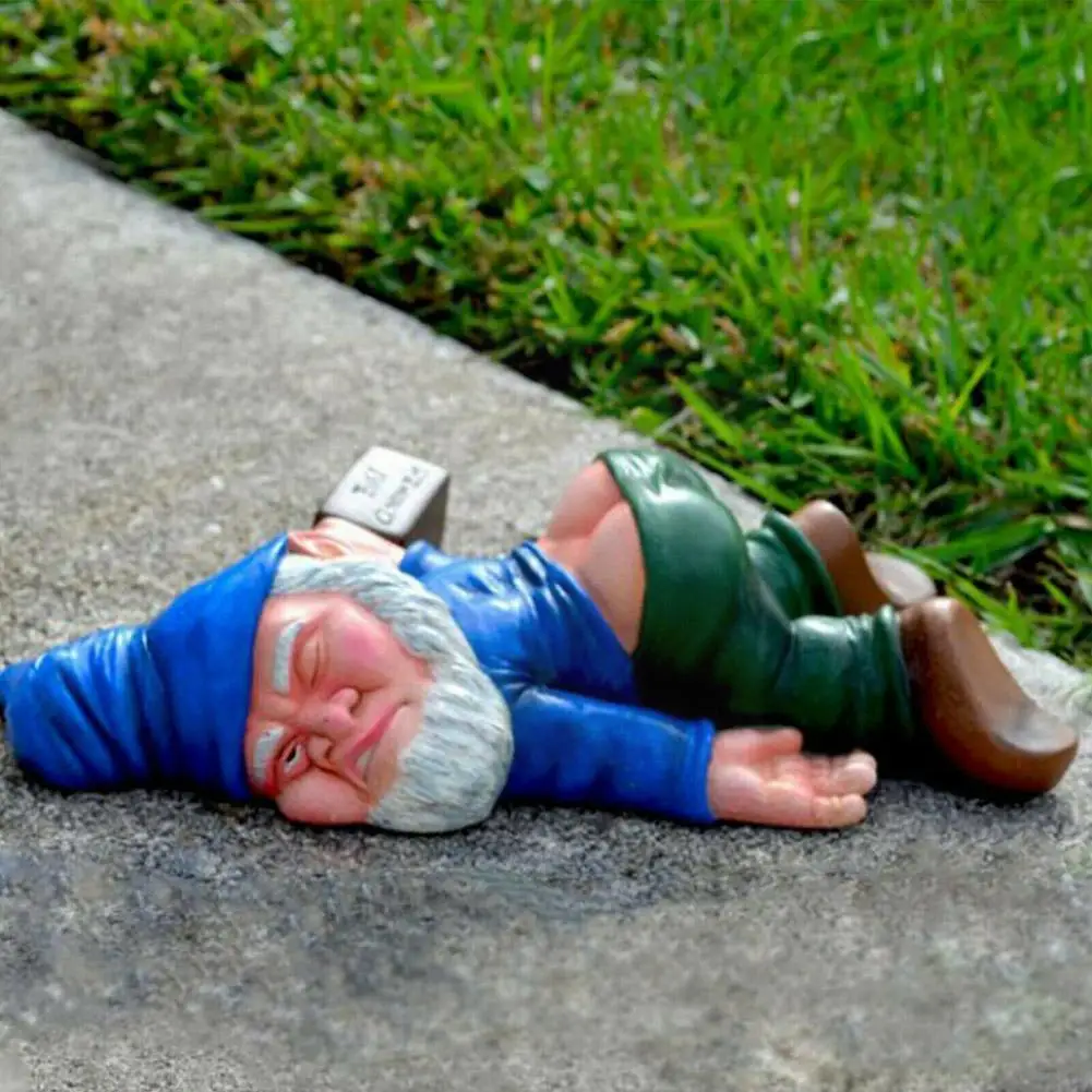 Funny Gnome Resin Figurines Garden Decoration Villa Home Statue