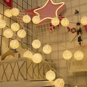 

Ice Ball Led String Light Garland Fairy String Lights Battery DIA 5CM 10 Ball Light Chain Fairy LED Lights Birthday Party Gifts
