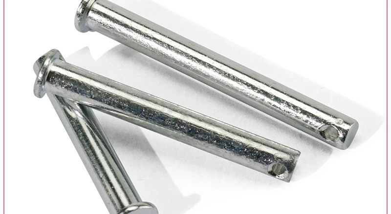 M8 M10 M12 Clevis Pins with Head Carbon Steel with Zinc Plat Shaft Flat Head with Hole Positioning Pins Cylindrical Pin Bolt Pin