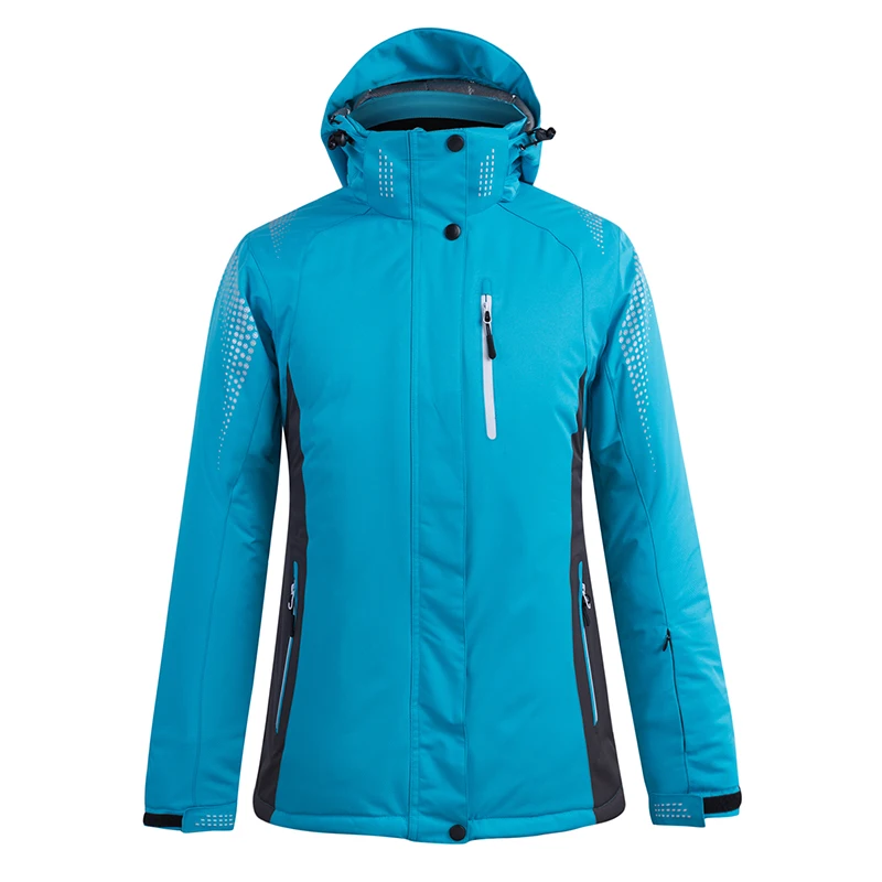 30 синий чистый цвет женский и мужской зимний костюм одежда для сноуборда зимние водонепроницаемые костюмы Лыжная куртка+ зимние комбинезоны брюки - Цвет: picture jacket