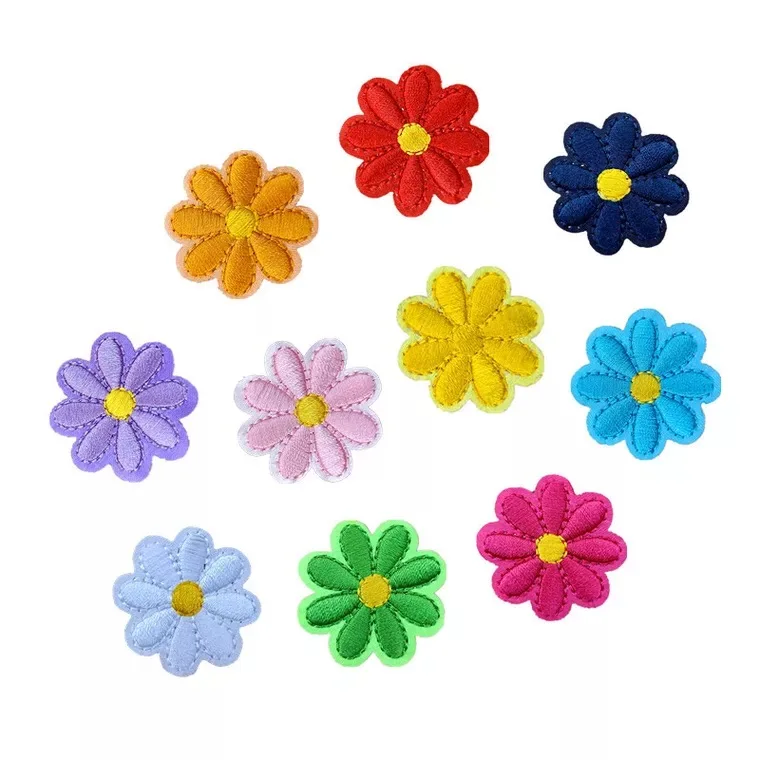 

Patch 1pcs embroidery cloth applique small flower embroidery stamp DIY garment cloth sticker accessories decorative patch
