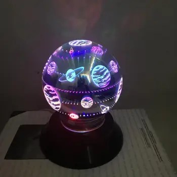 

Creative 7 Light Colors Night Lights 3D Figurines Miniatures Colorful Glass Ball For Home Desktop Decor Wedding Birthday Gift